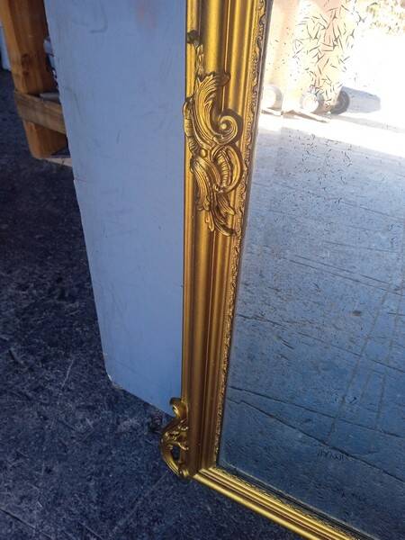 Miroir Louis XV bois doré ep XIX em - 144 cm