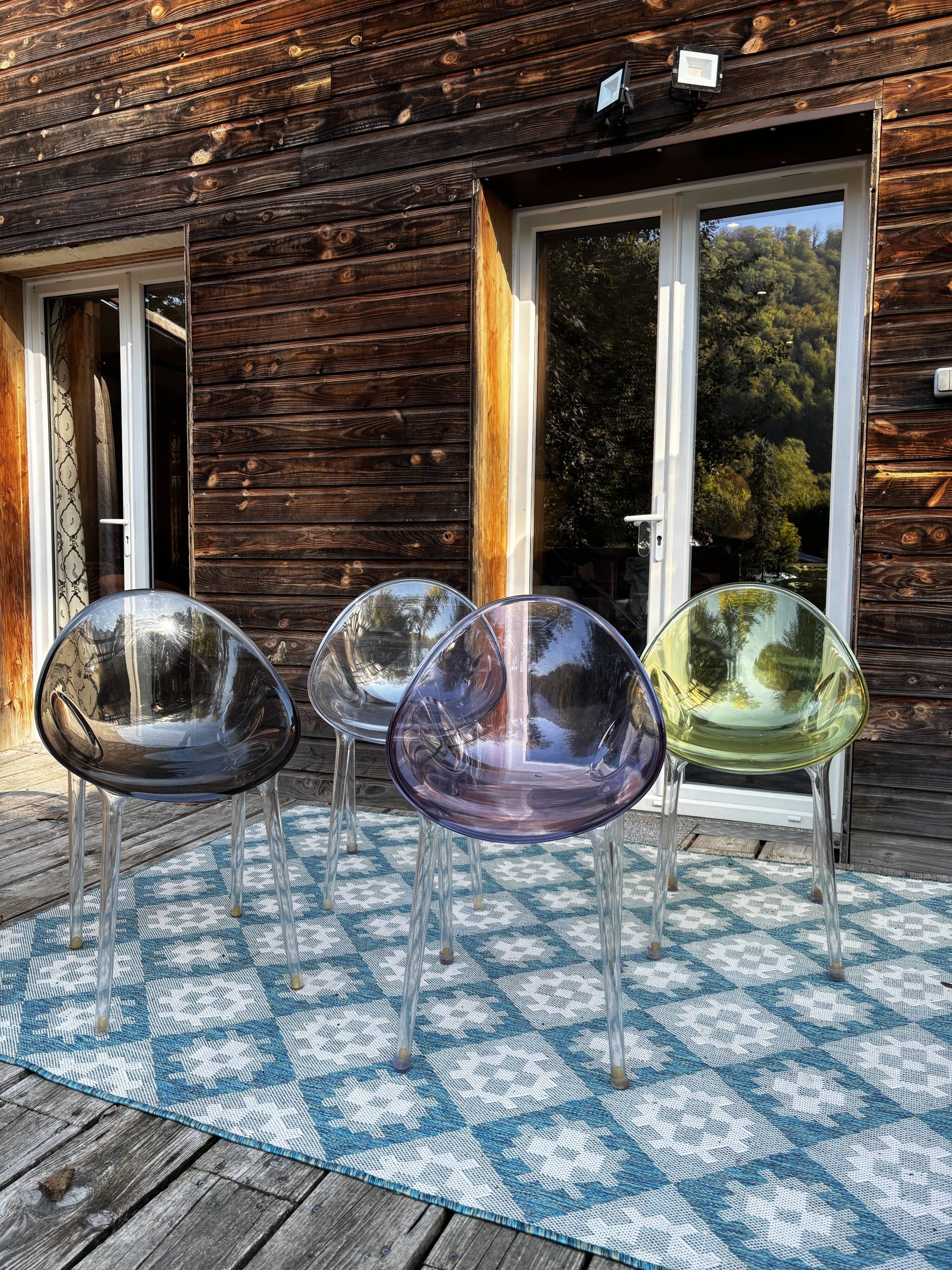 4 chaises Kartell  ‘Mr Impossible’ par Philippe Starck
