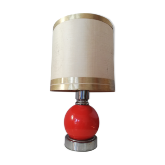 Lamp foot chrome vintage ceramic ball 60 70