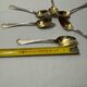 Six Christofle teaspoons, silver-plated vermeil