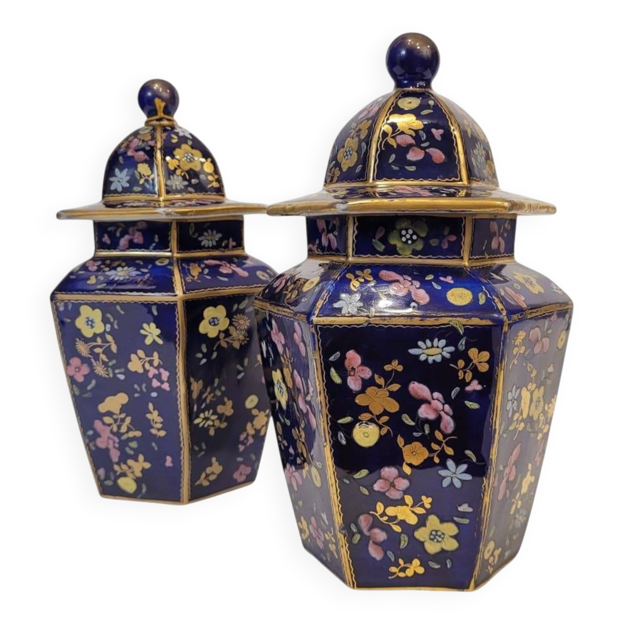 Paire de pots, faïence Ironstone, Mason’s Ashworth, vers 1820 – Angleterre