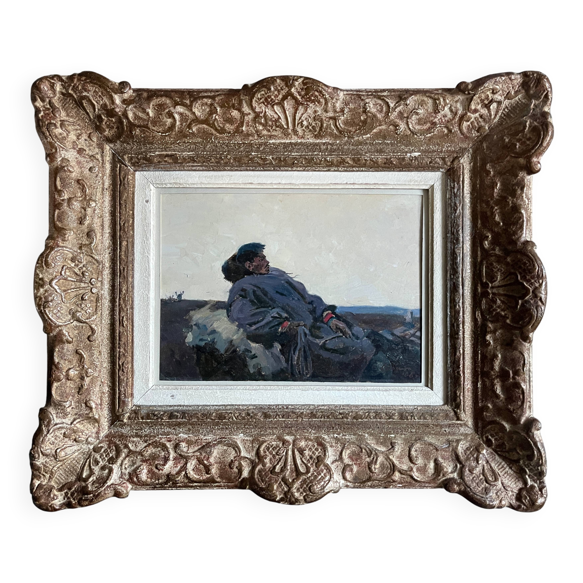 Painting HSP Samouchine (kyiv church) "The Mongol" St Petersburg 1966 Russian