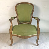 Green Voltaire armchair 19th century
