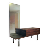 Vintage 1970s rosewood dressing table entrance cabinet