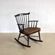 Vintage wooden rocking chair by Farstrup