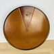 Round mirror Syla 710 amber rim, vintage 70's