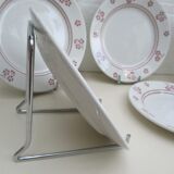 7 dessert plates in earthenware K G de Lunéville Model Danièle