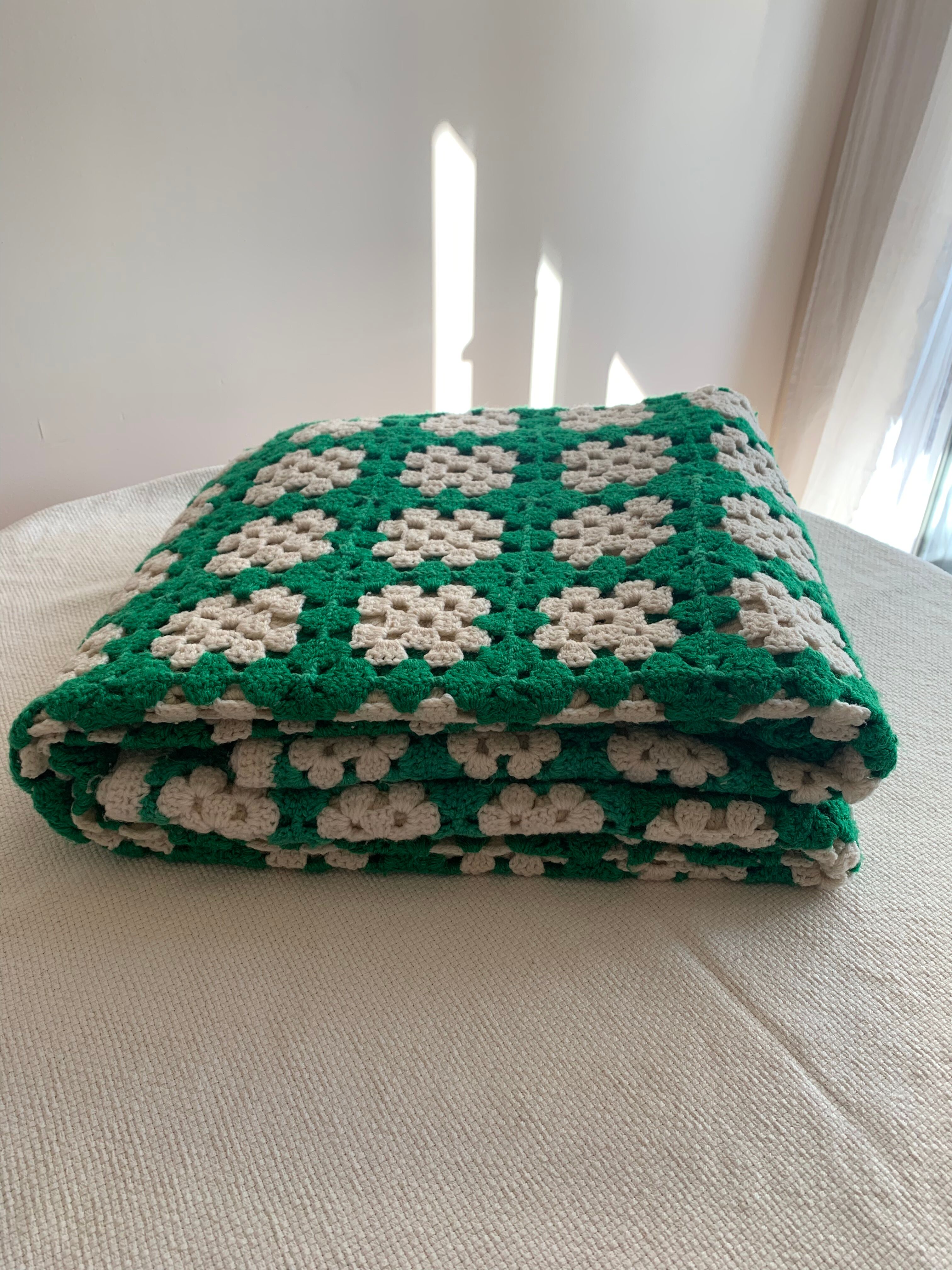 Plaid 70's bedspread