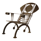 Sculptural steel armchair / Work by a Nigerian artist, circa 1960/70