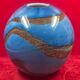 Ball sphere blue art glassware marble style murano de gino vase