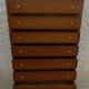 Weekly chest of drawers with secret shelf and its 7 drawers, made in the old-fashioned way from solid wood with knob