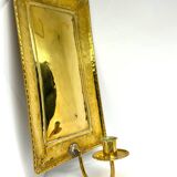 Large ScandiSca Vintage Brass Wall Candle holder  Sconce  height 34 cm