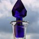 Elegant Two-Tone Carafe - Blown Glass White & Cobalt Blue - Murano Style