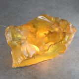 Vintage Italian Orange & Yellow Sculpture Lamps, 70s, set of 2