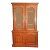 2-part cherry wood bookcase