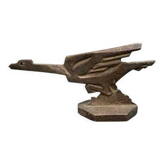 Bronze mascot 1930 Stylized bird decoration