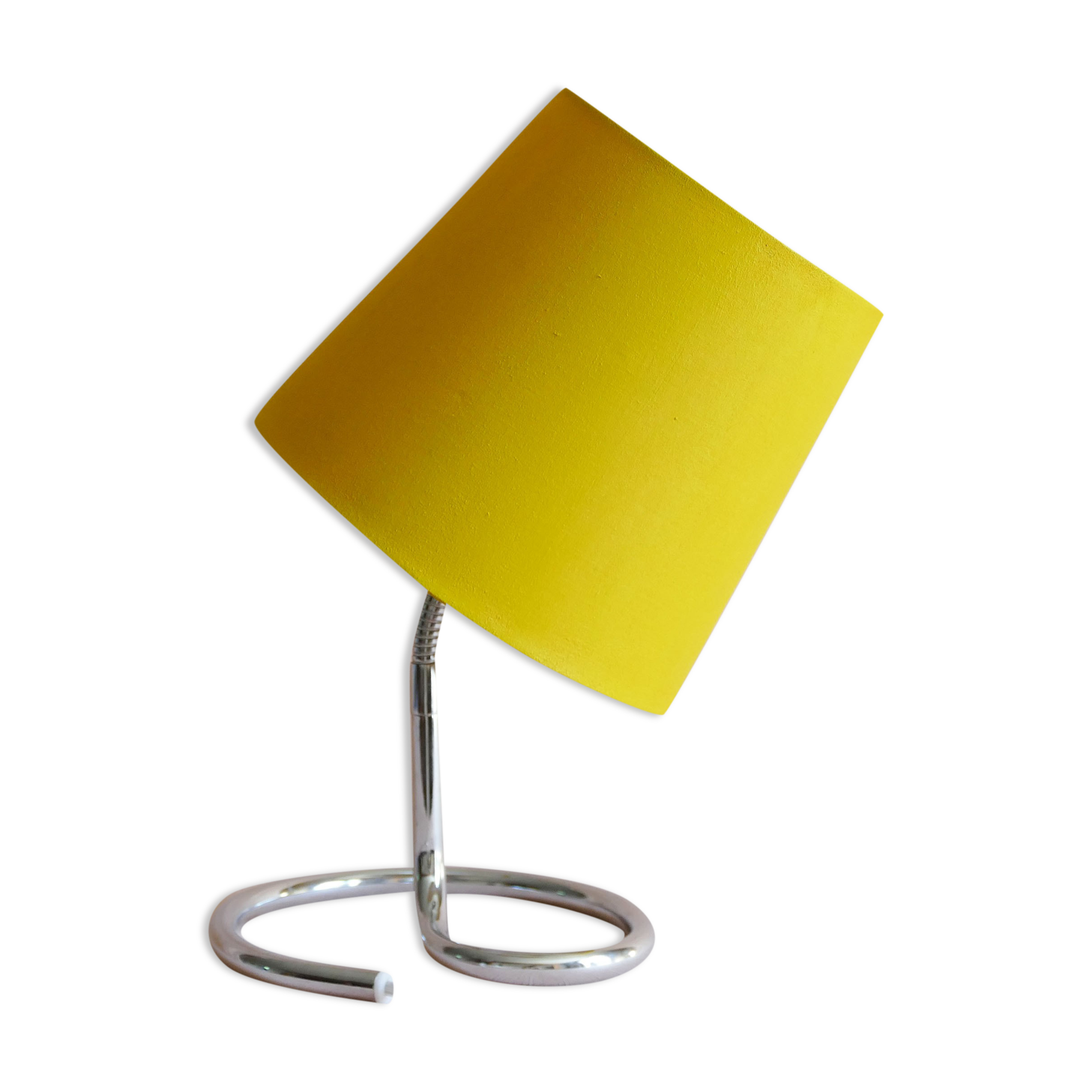 Vintage 80s yellow desk lamp with articulated arm