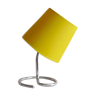 Lampe de bureau jaune vintage années 80 avec bras articulé