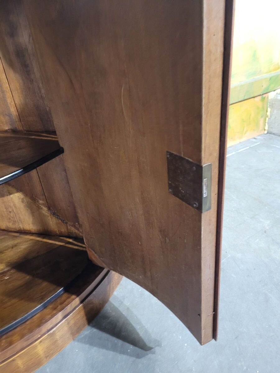 Small corner cabinet with marble, corner sideboard.