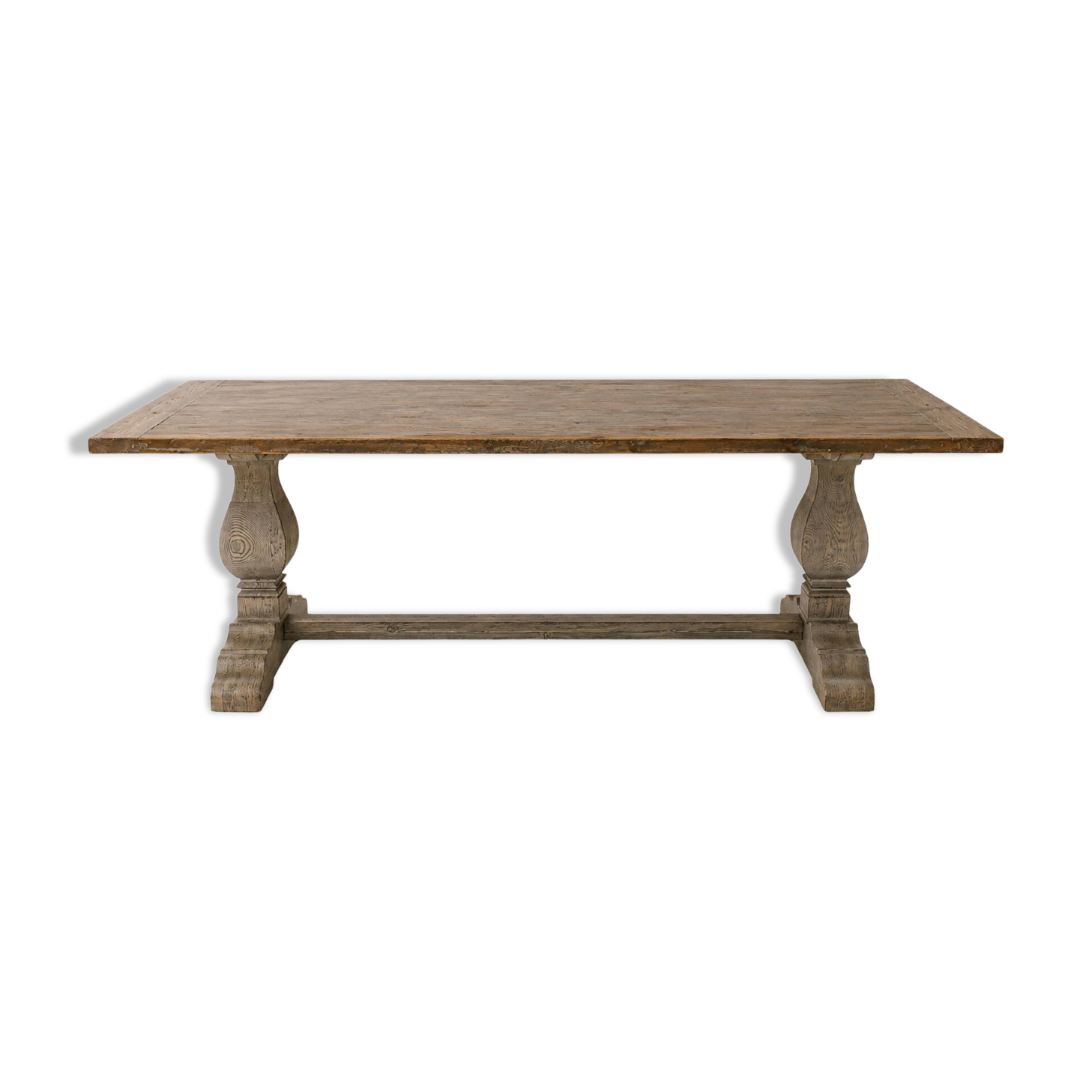Large table, baluster base — 6 to 8 covers