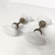 Lot de 2 poignées boutons de porte en porcelaine blanche