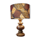 solid oak table lamp, chic ethnic wax lampshade