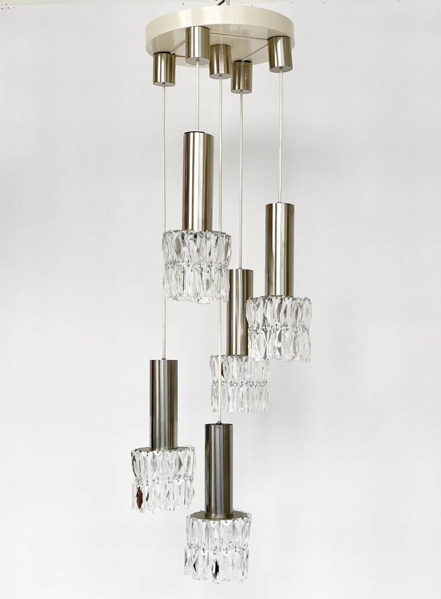 Vintage 70s waterfall chandelier