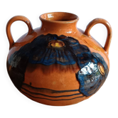 Emile SIMONOD (1893-1977) Vase à anses en céramique émaillée Savoie France