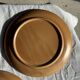Set of 4 flat dinner plates in stoneware, no brand underneath.