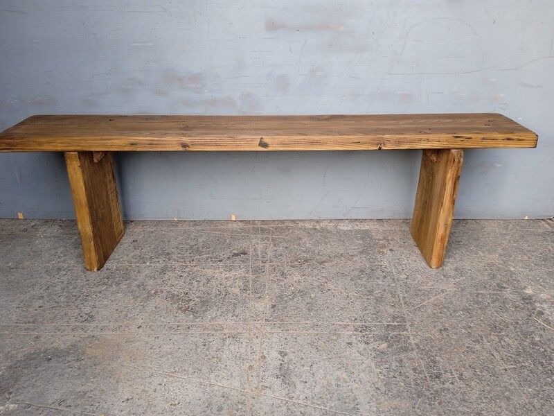 Solid wood bench patinated 160cm