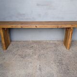 Solid wood bench patinated 160cm