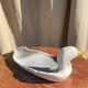 Plate barbotine duck / goose (French pottery)