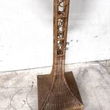 Large rattan floor lamp