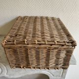 Old wicker suitcase