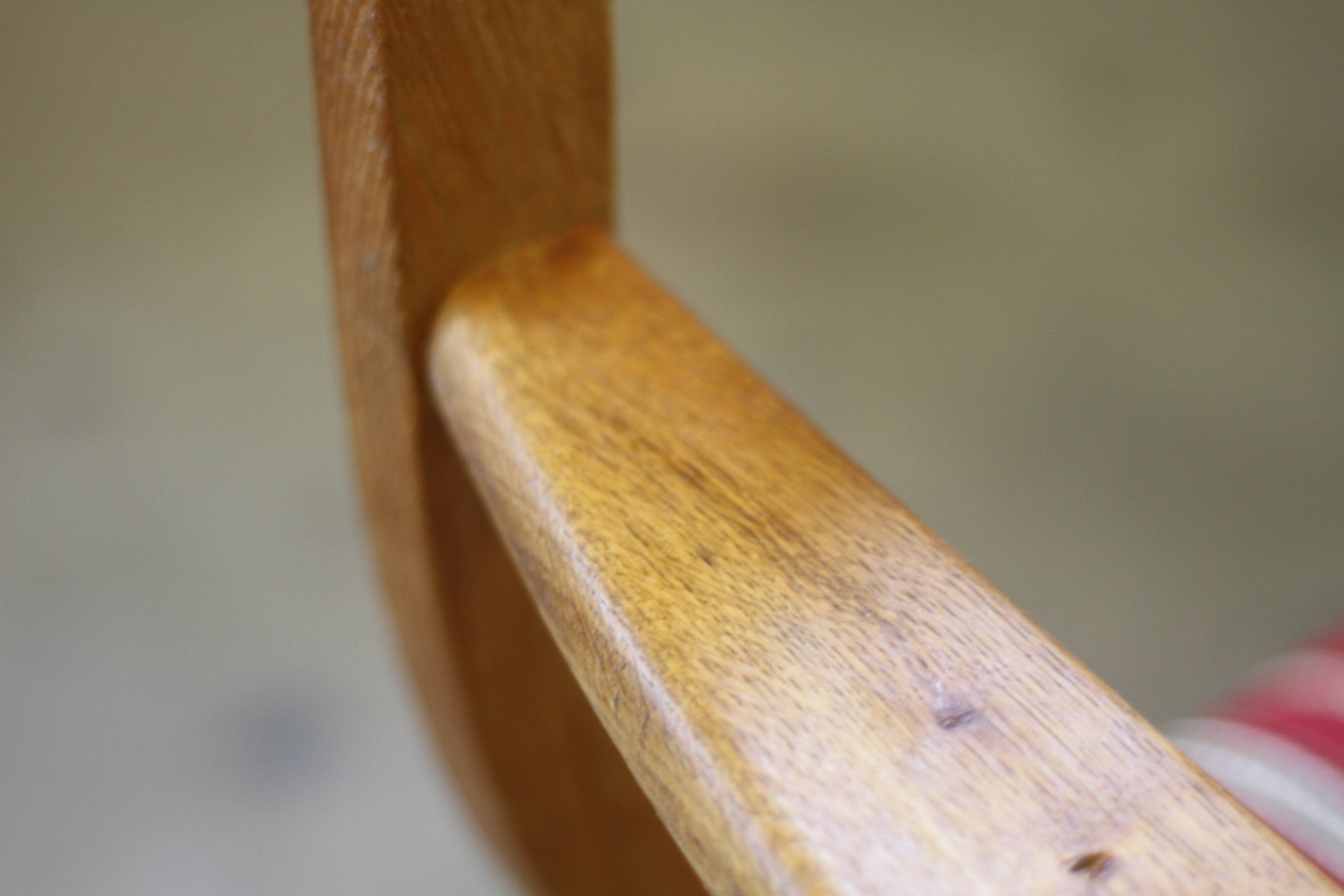 Vintage 1960s Brutalist Kurul Armchairs in Oak - style of Henning Kjærnulf