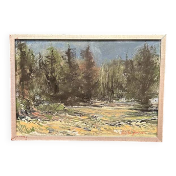 Original Swedish Oil on Canvas – “Rocky Falkenberg” by Gösta Jonsson – Signed – Dated 1985 – Vintage & Framed