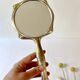 Art Deco hand mirror in silvered metal and bevelled glass – Circa 1930