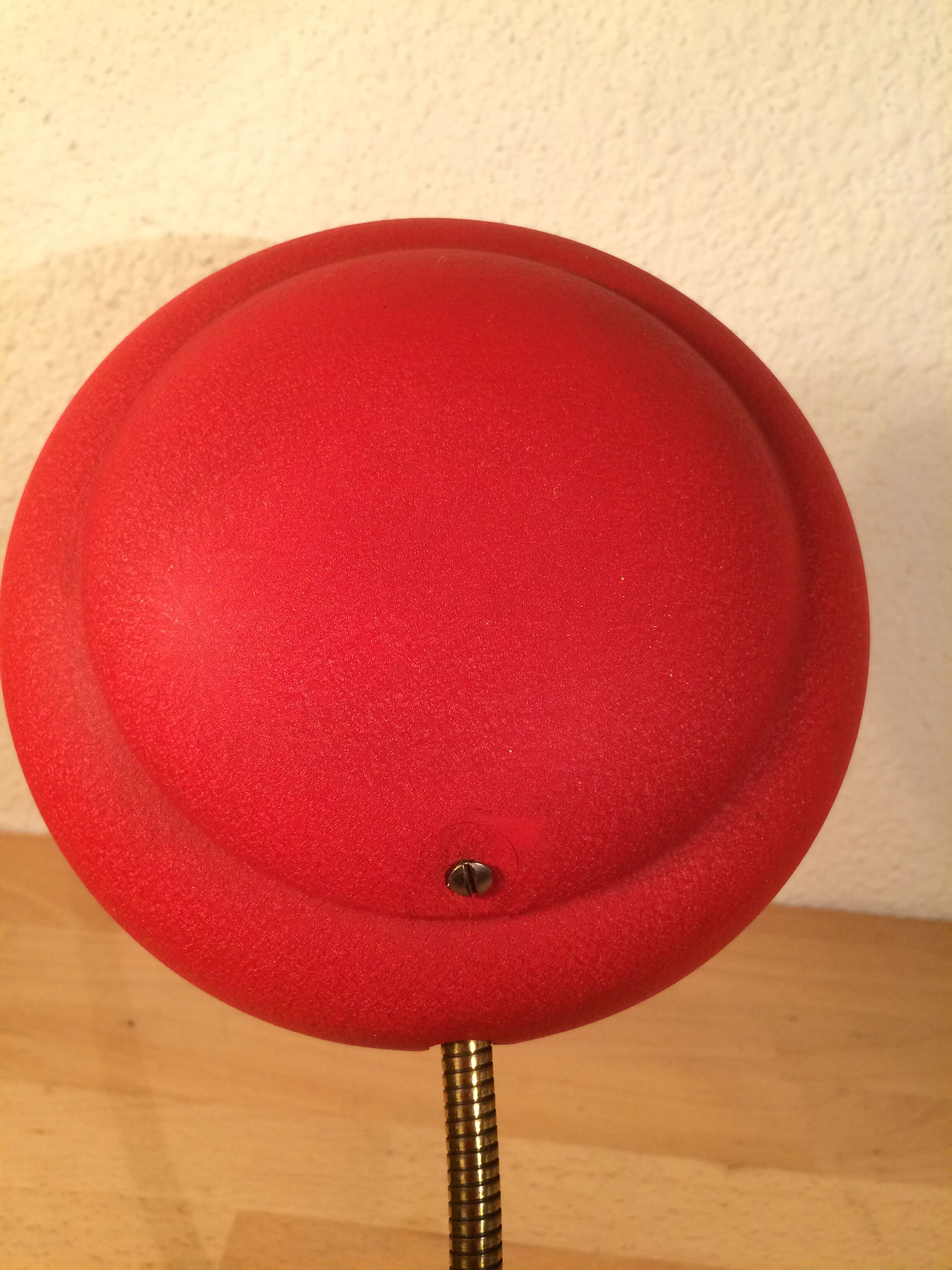 Lampe de bureau flexible rouge années 50 vintage