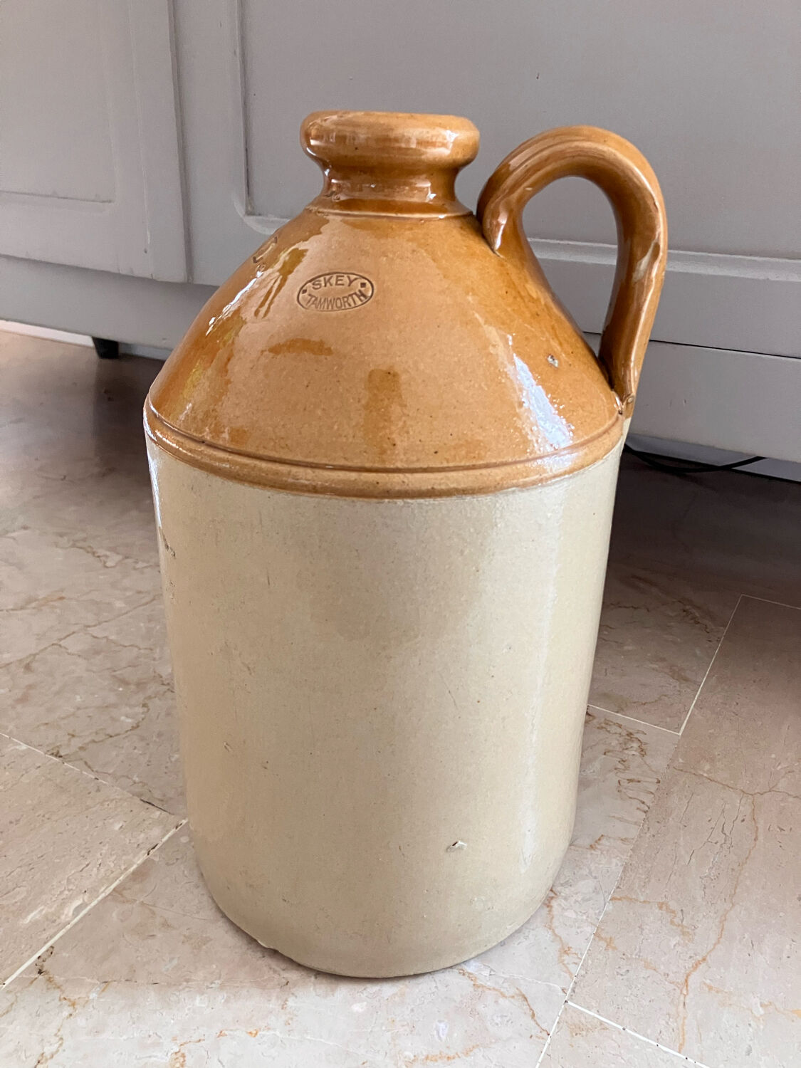 Glazed stoneware jar