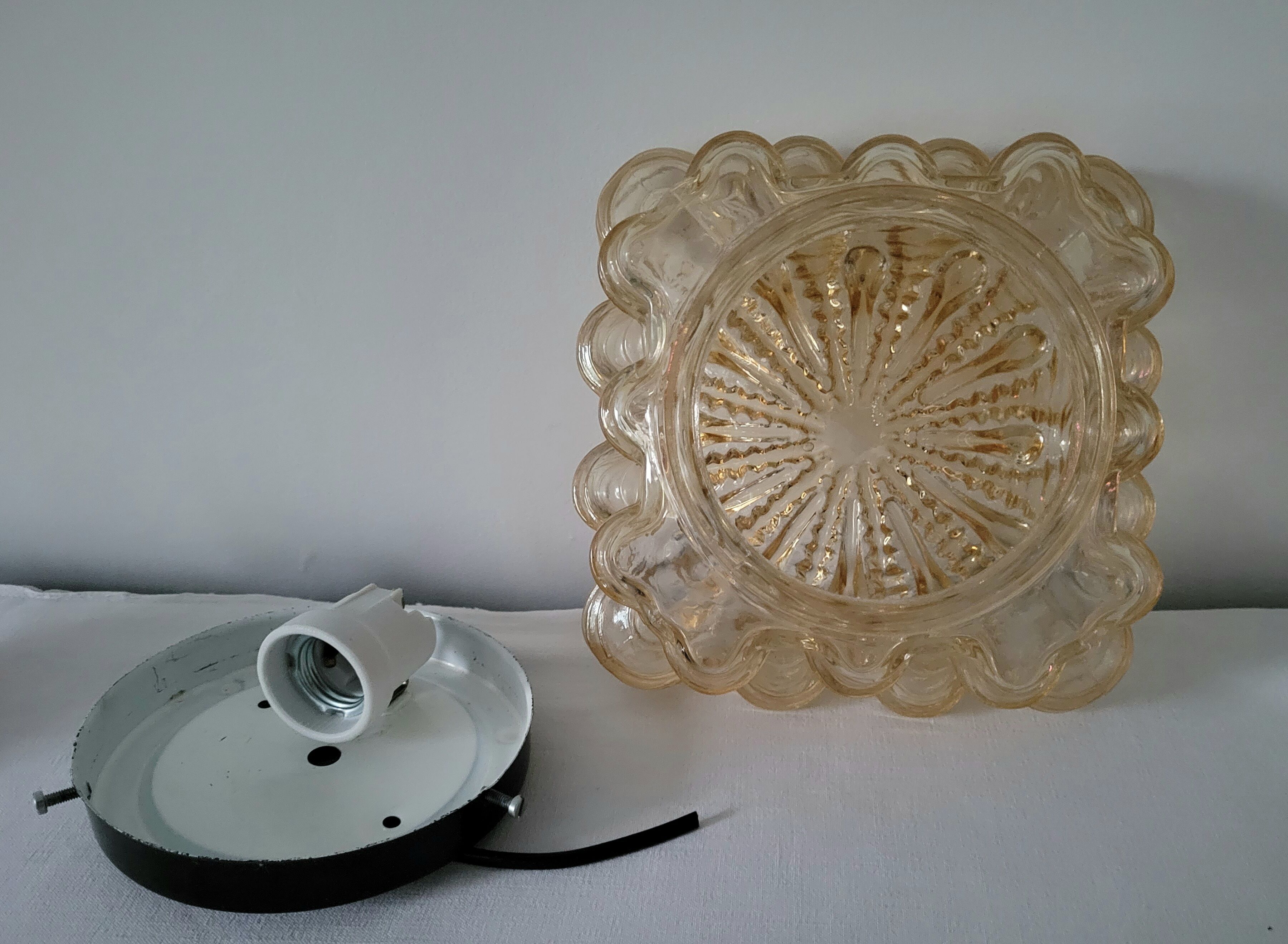 Limburg amber glass ceiling lamp