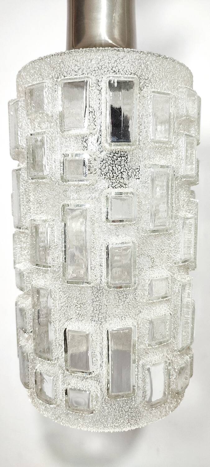 Lámpara de techo " Voghera" de cristal. Italia, 1970s.