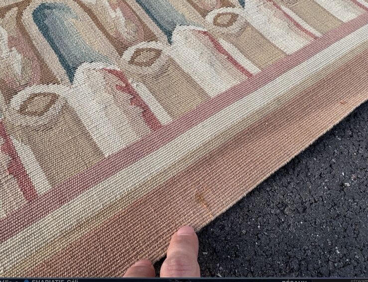 Aubusson style knotted rug 312x245 cm