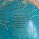 Vintage globe 1979 terrestrial Taride twisted metal 35 cm