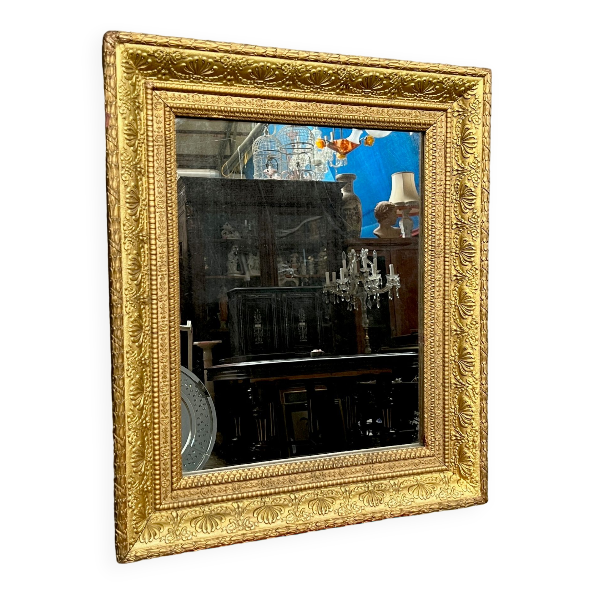 Antique mirror in a baguette frame