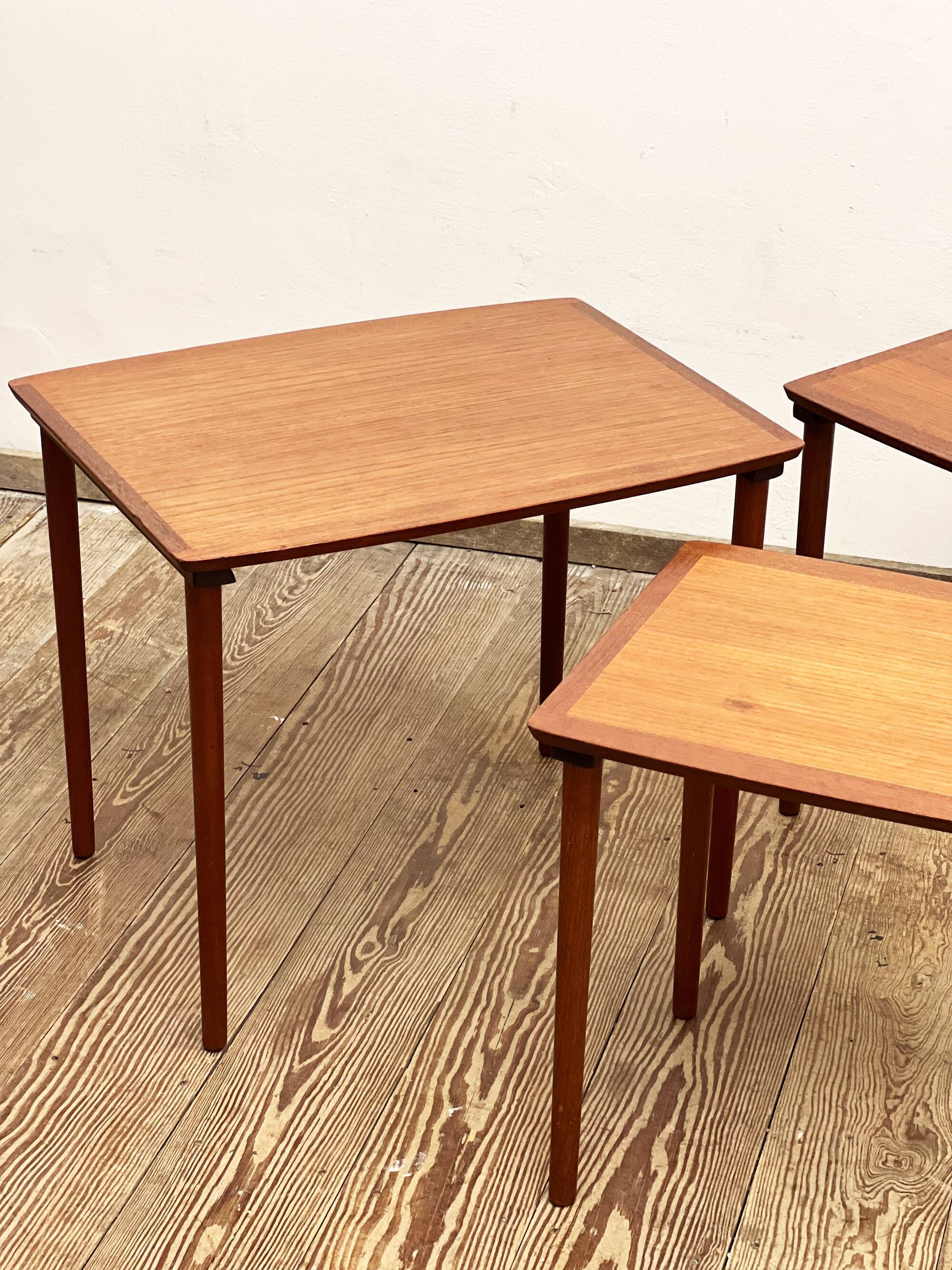 Set of Danish Mid Century Teak NestingTables, Coffee or  Sofa tables, Denkmark1950s