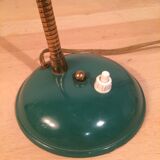 Green flexible desk lamp, 50s,vintage metal