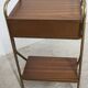 teak gold metal bedside table