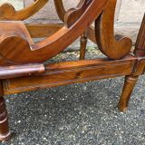 library step ladder vintage mahogany stool ladder