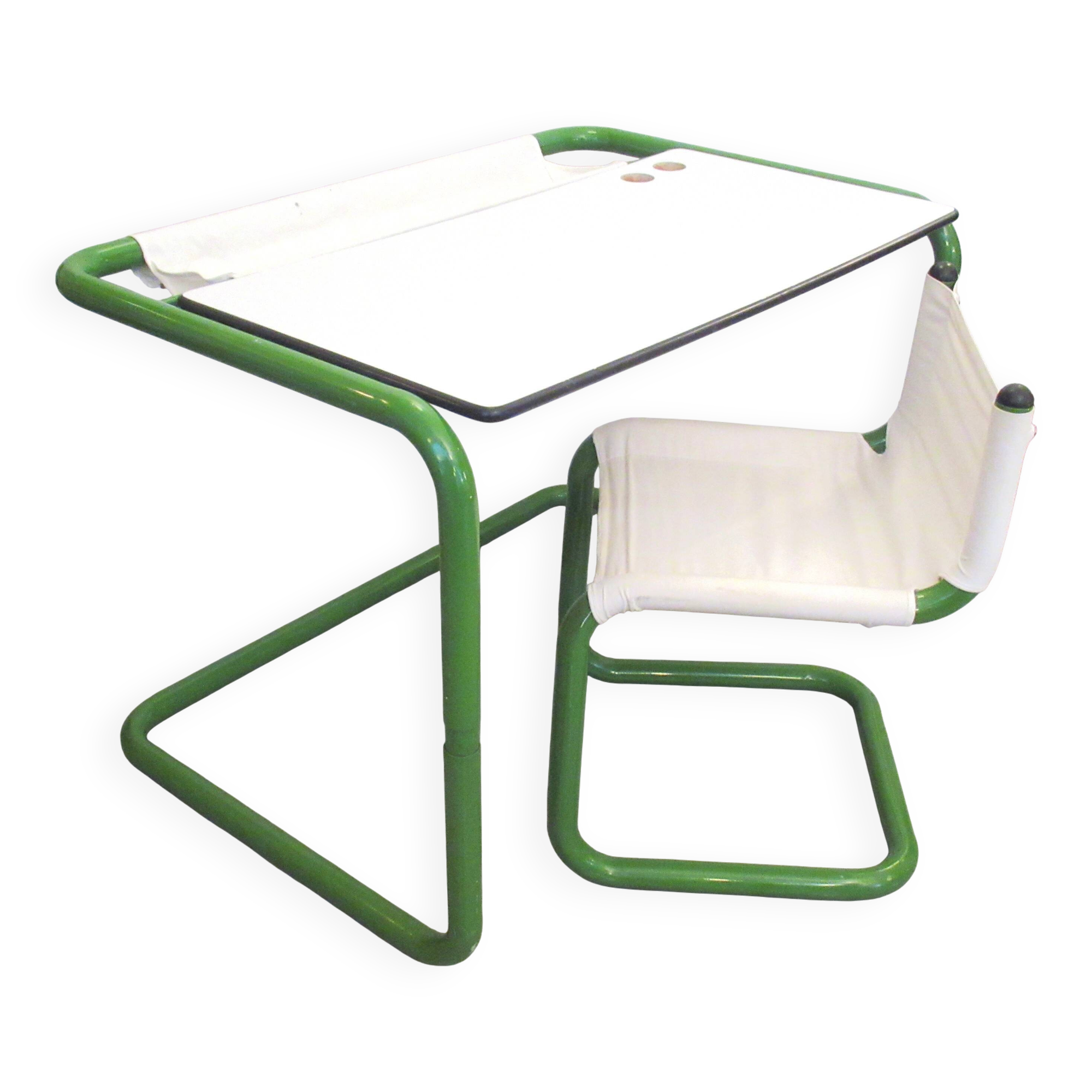 Twenty Tube desk and chair by Marc Berthier Roche Bobois