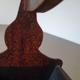 Hand paint decorated magazine holder 1960s